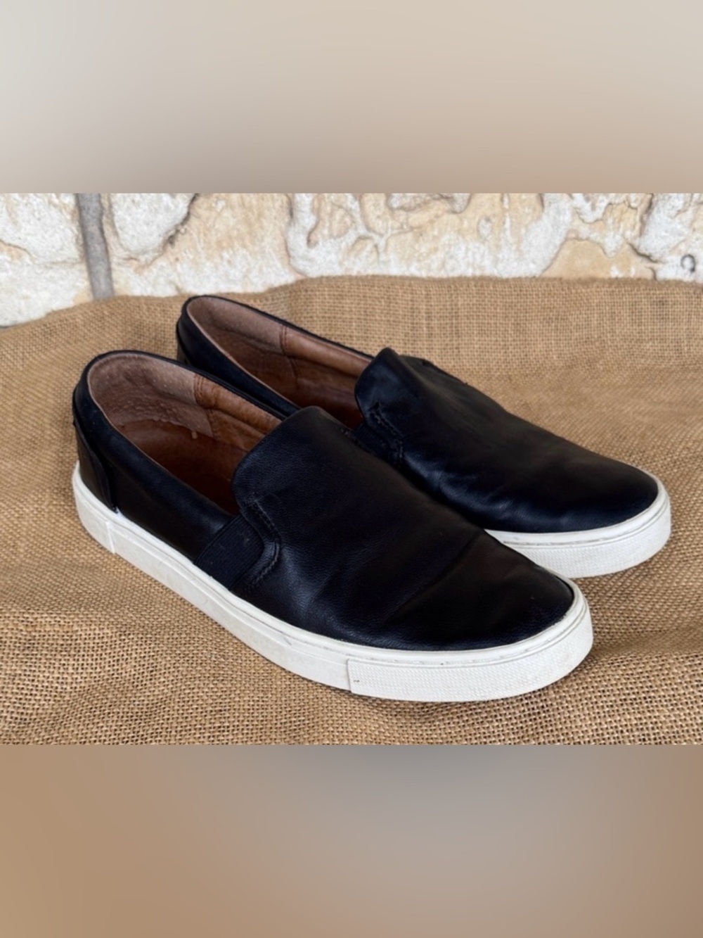 Frye Ivy Slip-On sneaker in black Leather Size 6 M